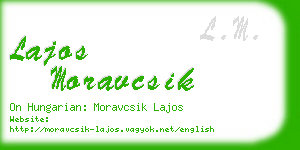 lajos moravcsik business card